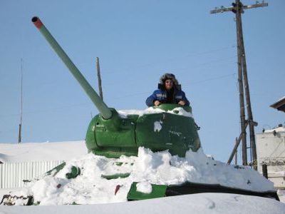 Андрюха Келлер в самом северном танке Т-34.